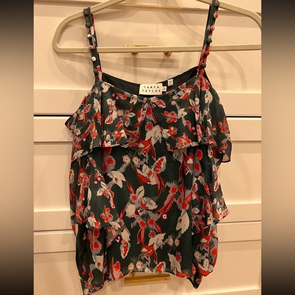 Tanya Taylor Off the Shoulder Silk Top - Picture 7 of 7